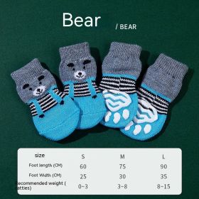 High Quality Non-slip Sole Socks Teddy Corgi Cat Supplies 4 Pack