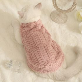 Pet Cat Clothes Fleece-lined Warm Anti-lint