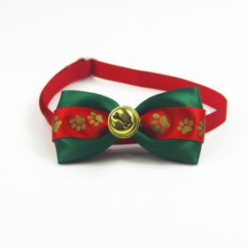 New Year Red And Green Christmas Series Pet Tie Bow Handcraft Jewelry Collar Dogs And Cats Bow Tie