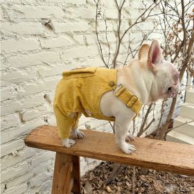 Corduroy Jumpsuit Adjustable Three-dimensional Pocket Cat Dog Clothes