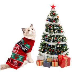Dog Christmas Sweaters Pet Winter Knitwear Xmas Clothes Classic Warm Coats