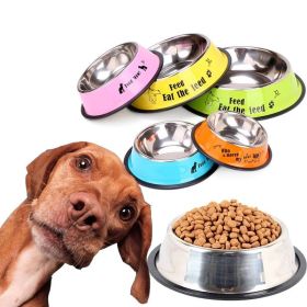 Pet Feeding Bowls Stainless Steel Non-slip Dog Bowl Durable Anti-fall Cat Puppy Feeder For Dogs Teddy Golden Retriever