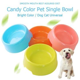 1Pc High Quality Solid Color Pet Bowls Candy-Colored Lightweight Plastic Single Bowl Small Dog Cat Pet Bowl Pet Feeding Supplies