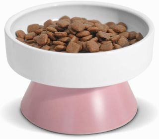 Cat Ceramic Raised Food Bowls, Elevated Pet Dish Feeder, Protect Pet's Spine, for Dog Kitty Puppy Pets Bowl, Tower Shaped Ceramic Pet Cats Food Bowl