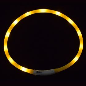 Pet's LED Collar With USB Rechargeable Glowing Lighted Up & Cuttable Waterproof Safety For Dogs