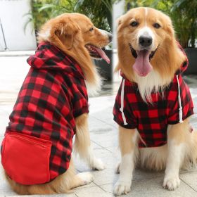 Plaid Dog Hoodie Pet Clothes Sweaters with Hat and Pocket Christmas Classic Plaid Small Medium Dogs Dog Costumes