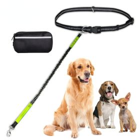 Hands Free Dog Leash with Zipper Pouch; Dual Padded Handles and Durable Bungee for Walking; Jogging and Running Your Dog