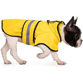 Reflective Dog Raincoat Hooded Slicker Poncho for Small to X-Large Dogs and Puppies; Waterproof Dog Clothing