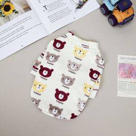 Pet clothes Dog clothes Autumn and winter new cat pet clothes Two leg sweater 22 Happy bear bottoming shirt