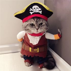 Funny Pet Clothes Pirate Dog Cat Costume Suit