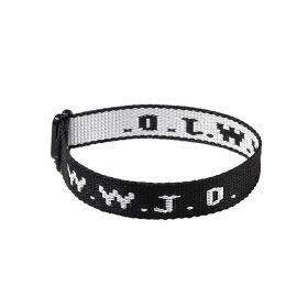 Jacquard Printed Wrist Strap Bracelet Ribbon Unisex WWJD Bracelet Adjustable Bracelet