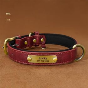 Dog Collar Engraved With Lettering To Prevent Loss Of Neck Collar